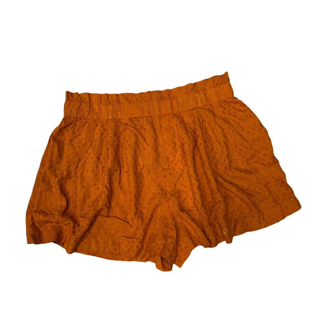 Ollari New York Shorts Burnt Orange Textured Swiss Dot Large NWT Anthropologie